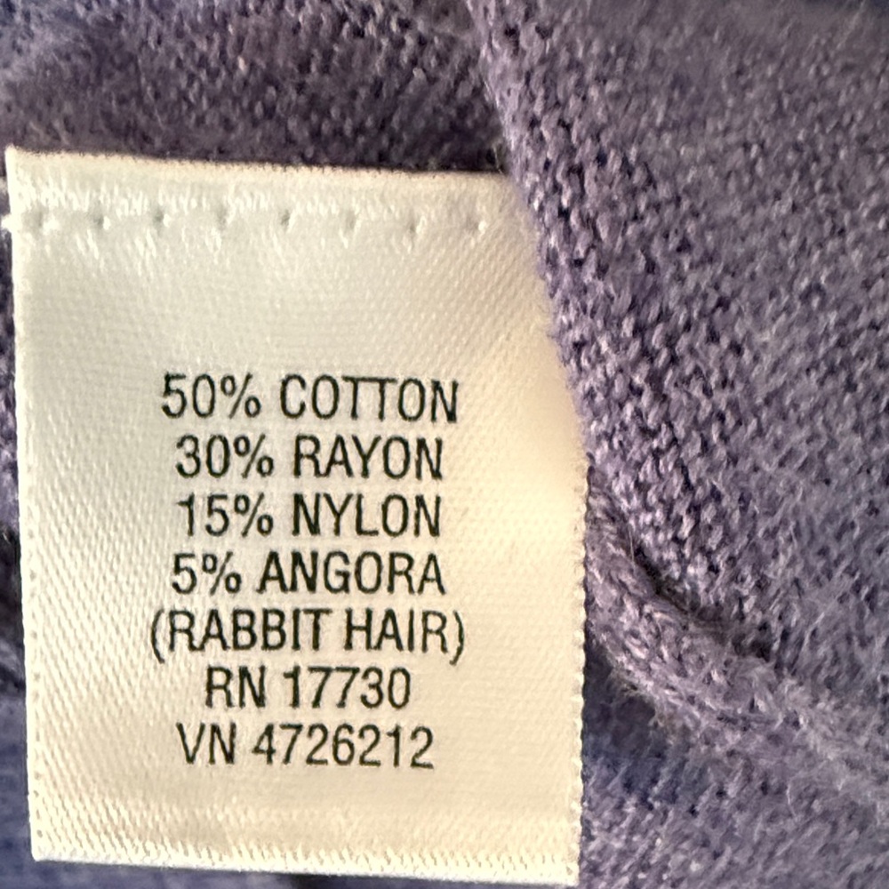 Cherokee Deep Purple Cardigan Sweater - Picture 5 of 5